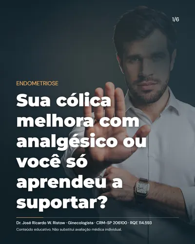 Sua cólica melhora com analgésico ou você só aprendeu a suportar?